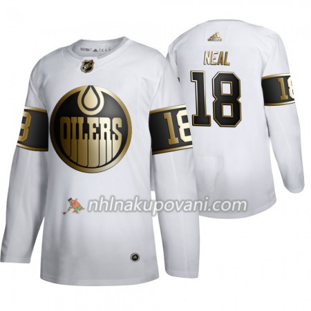 Edmonton Oilers Dresy James Neal 18 Adidas 2019-2020 Golden Edition Bílá Authentic - Pánské Edmonton Oilers Dresy James Neal 18 Adidas 2019-2020 Golden Edition Bílá Authentic - Pánské
